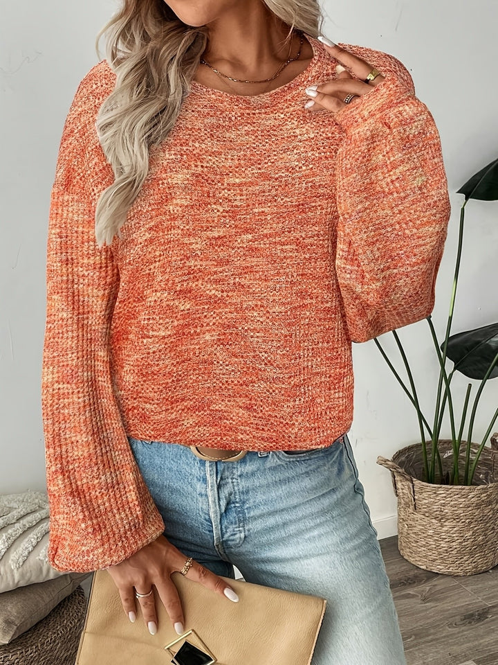 Greta | Soft Knit Sweater with Waffle Texture and Loose Fit