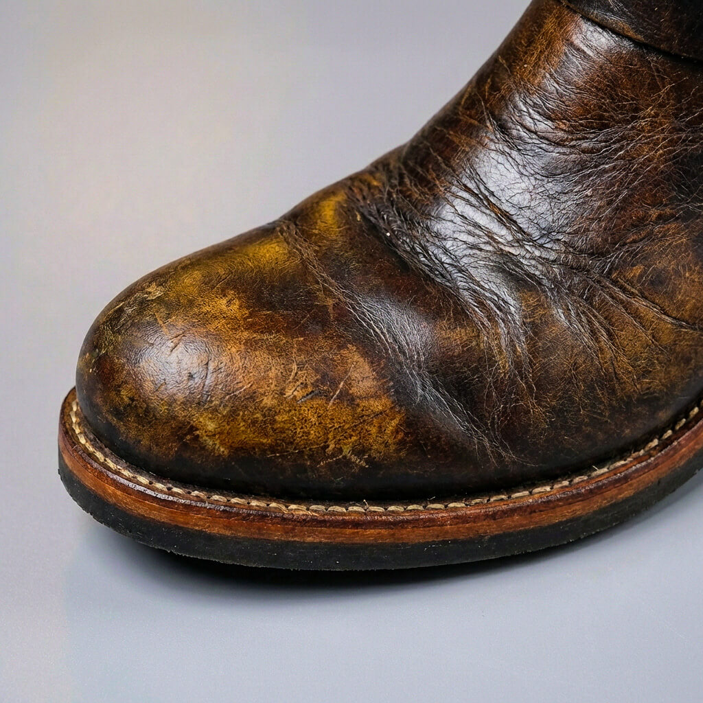 Quade Ankle Boots Made of Vintage Leather, view 5 - Elena Harper