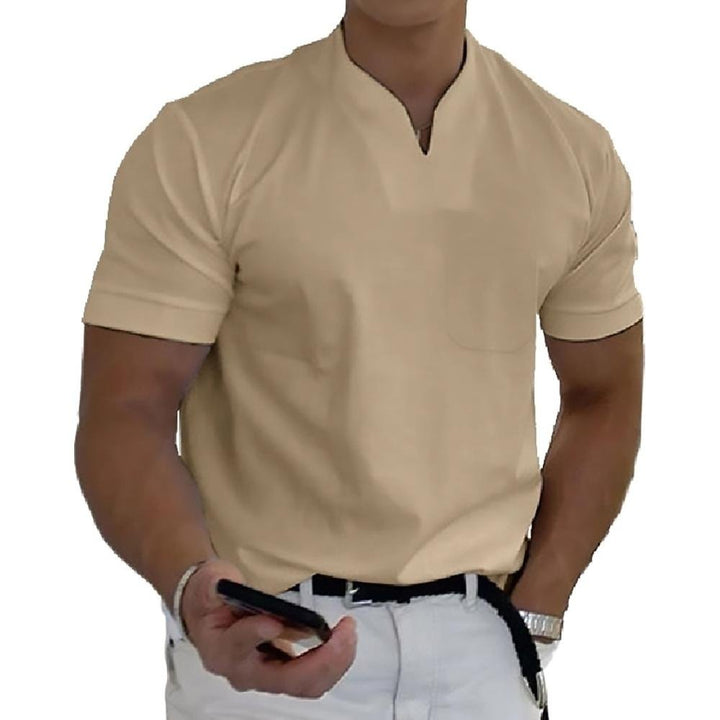 David | Modern Men's Polo Shirt with Textured Collar