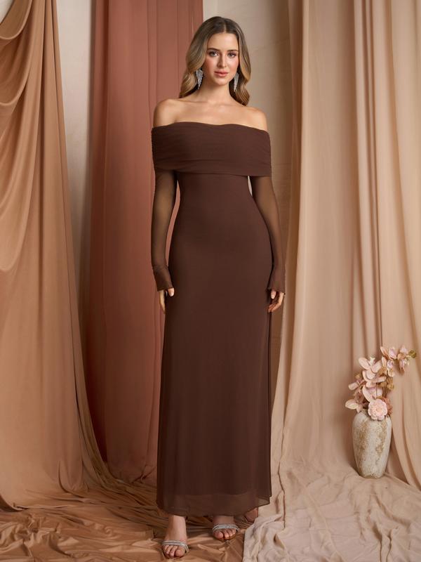DARCIE Off Shoulder Ruched Sequin Bodycon Evening Gown - Elena Harper