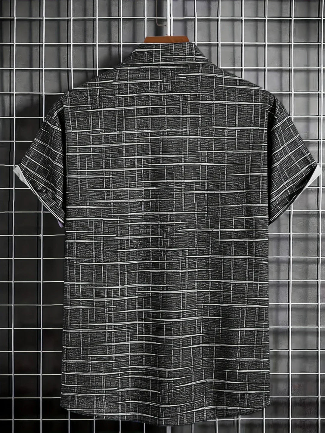 Haroyan Stylish Shirt with Checked Stripe Pattern, view 9 - Elena Harper