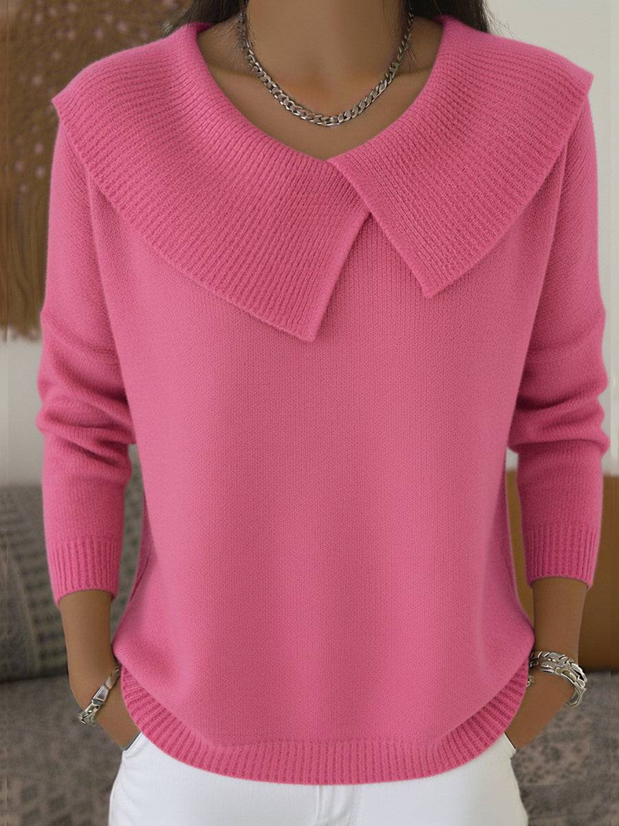 Mieke™ comfortable sweater by Emma & Rose Cape Town, soft knit fabric, cozy fit, in neutral color, close-up of the sweater's texture