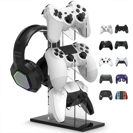 GameSeat™ – 3-Tier Gaming Controller Stand and Headset Holder