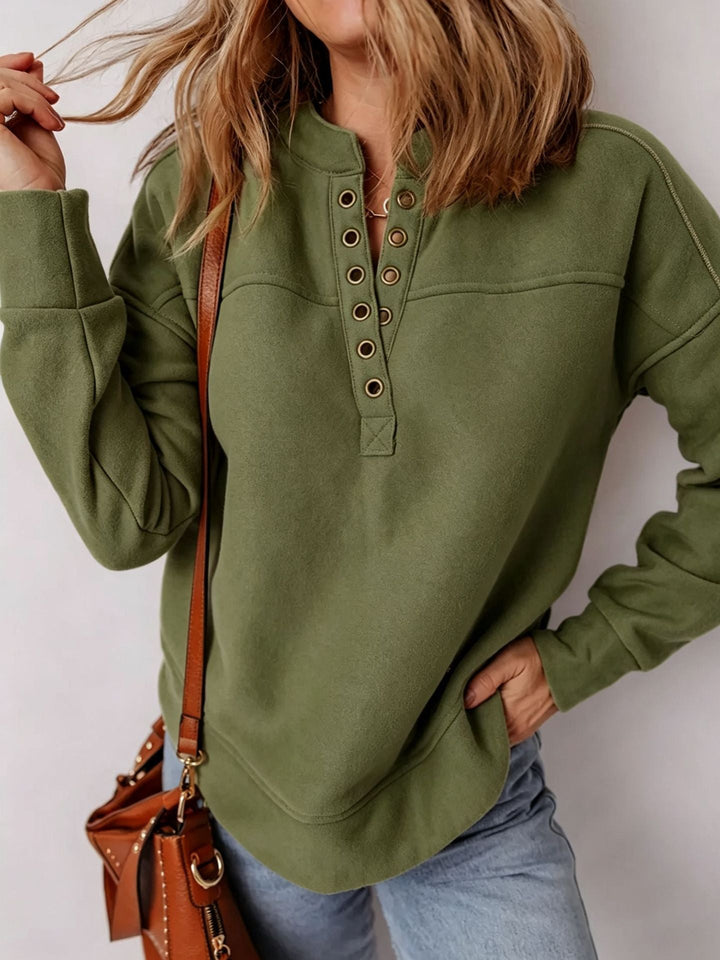 Women's Dropped Shoulder Sweatshirt – Soft and Comfortable
