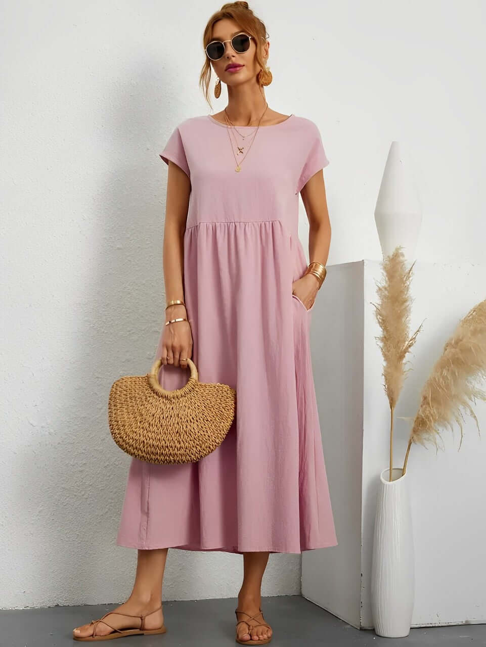 Summer Dress Breathable & Comfortable, view 3 - Elena Harper