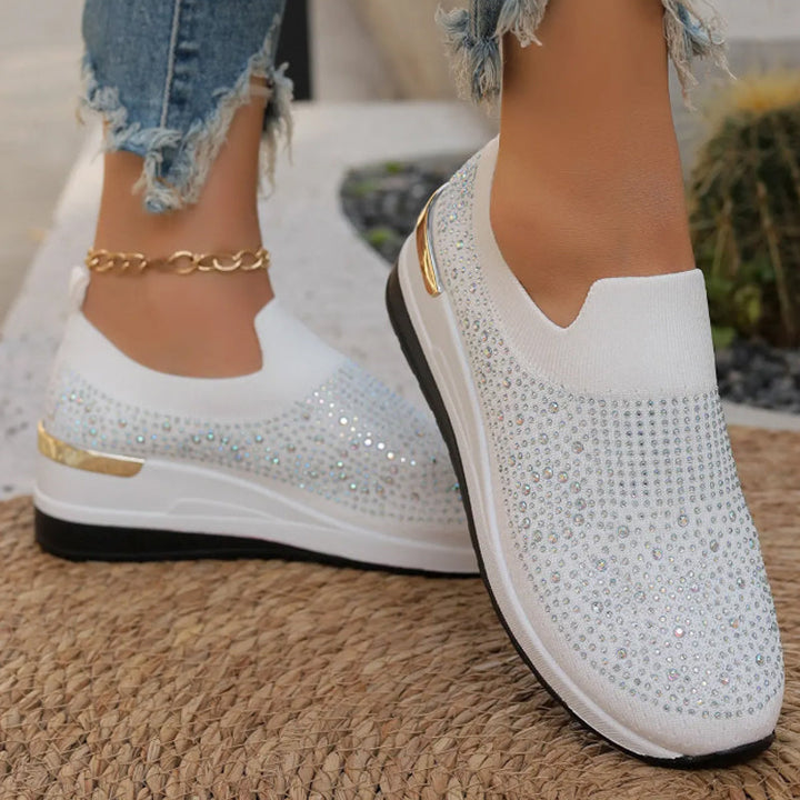 Genovefa Sparkling Women's Slip-On Sneakers, view 10 - Elena Harper
