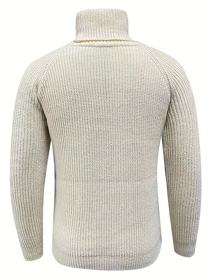 Alexander | Men's Warm Knit Sweater with Turtleneck for Winter