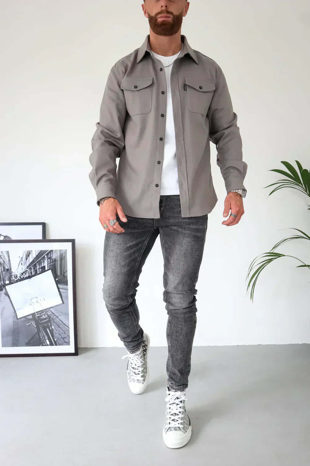 Men's Premium Overshirt Versatile & Stylish - Elena Harper