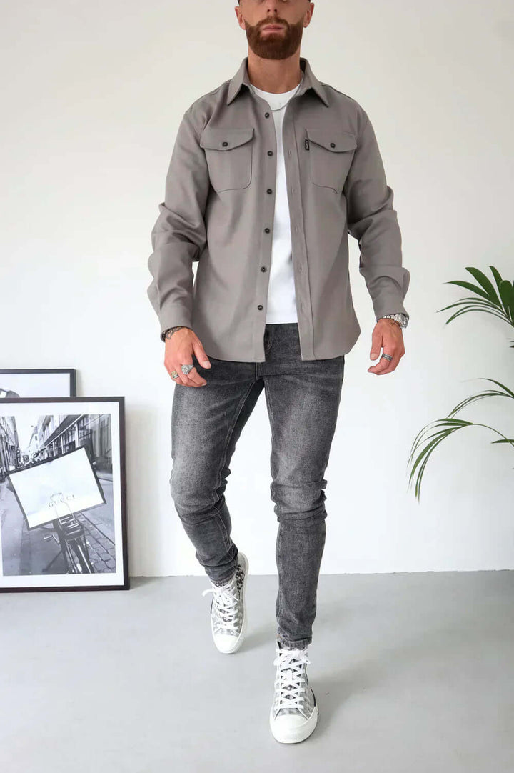 Men's Premium Overshirt Versatile & Stylish - Elena Harper