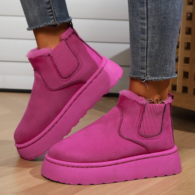 Warm Winter Boots with Thick Soles, view 2 - Elena Harper