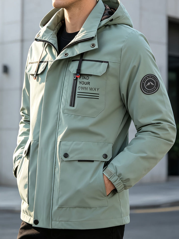 LAURENT MONACO | HOODED JACKET WITH ZIPPER FOR MEN