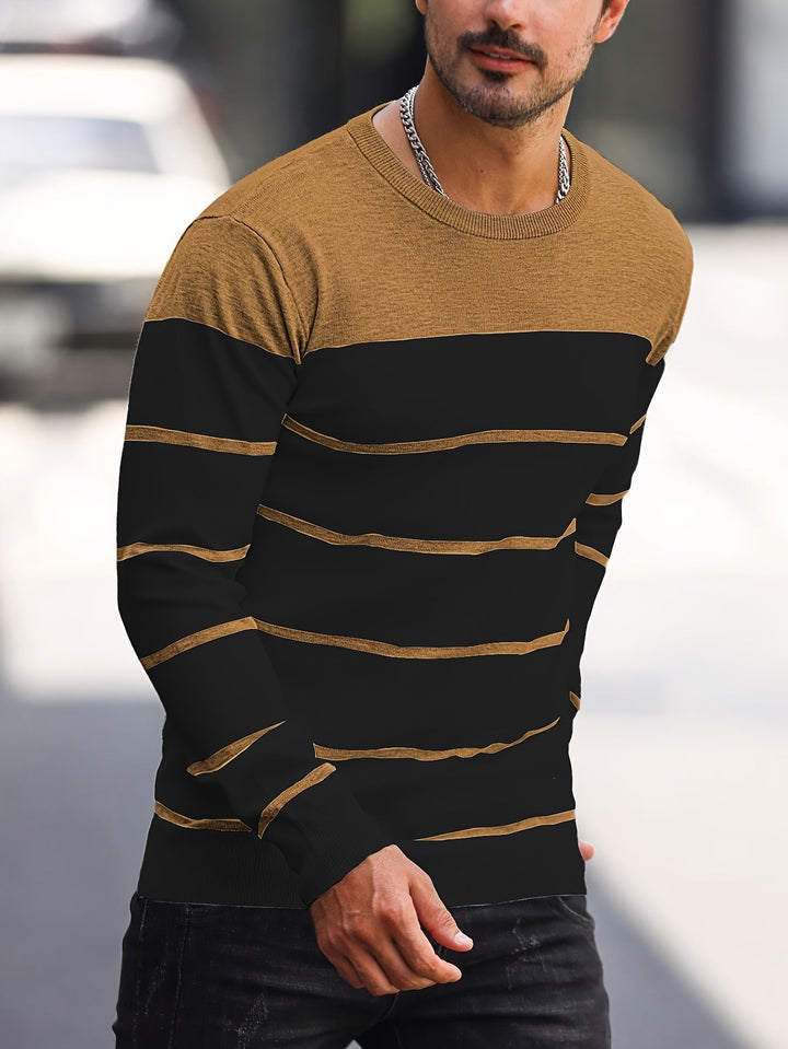 Rory Colour-Block Striped Pullover - Elena Harper