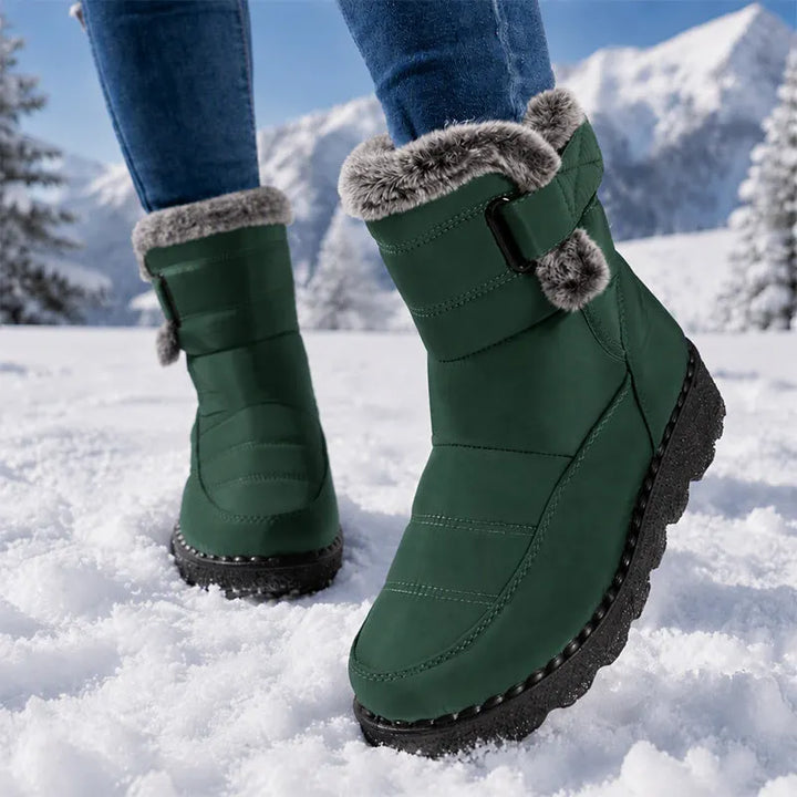 Adina Plush Trim Winter Ankle Boots - Elena Harper