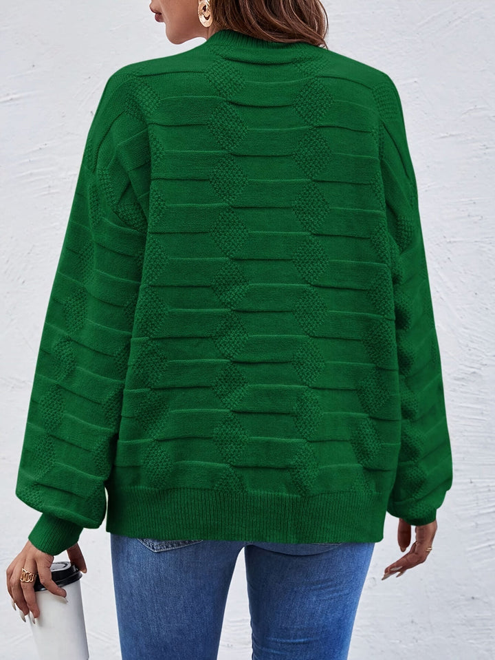 Annastina Casual Long Sleeve Sweater with Round Neck, view 9 - Elena Harper