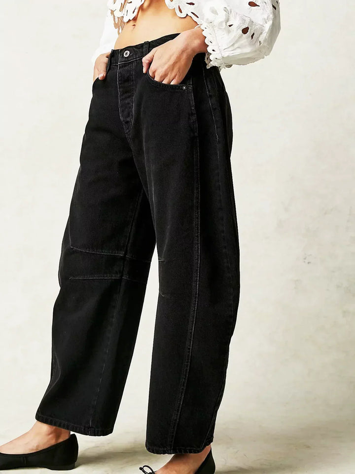 Gabriela | Women's Printed Wide-Leg Jeans