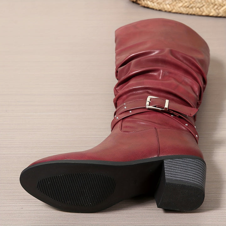 Ragnhild Stylish Knee-High Slouch Boots for Everyday Wear - Elena Harper