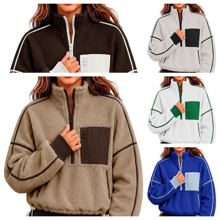 Women's Sweatshirt with Drawstring - Casual and Modern