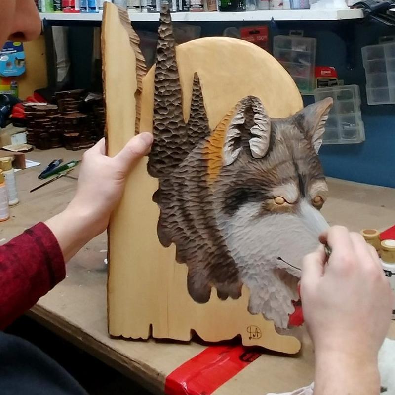 Carved Wooden Wall Decoration in Animal Shapes, view 9 - Elena Harper