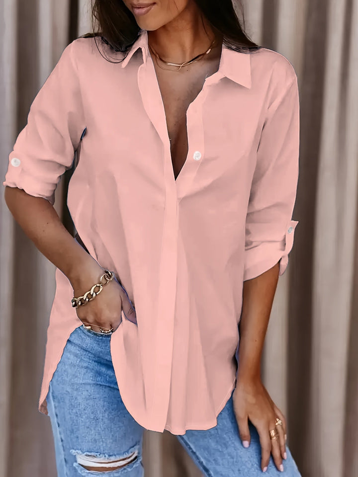 Sylvia Relaxed Collared Shirt, view 9 - Elena Harper