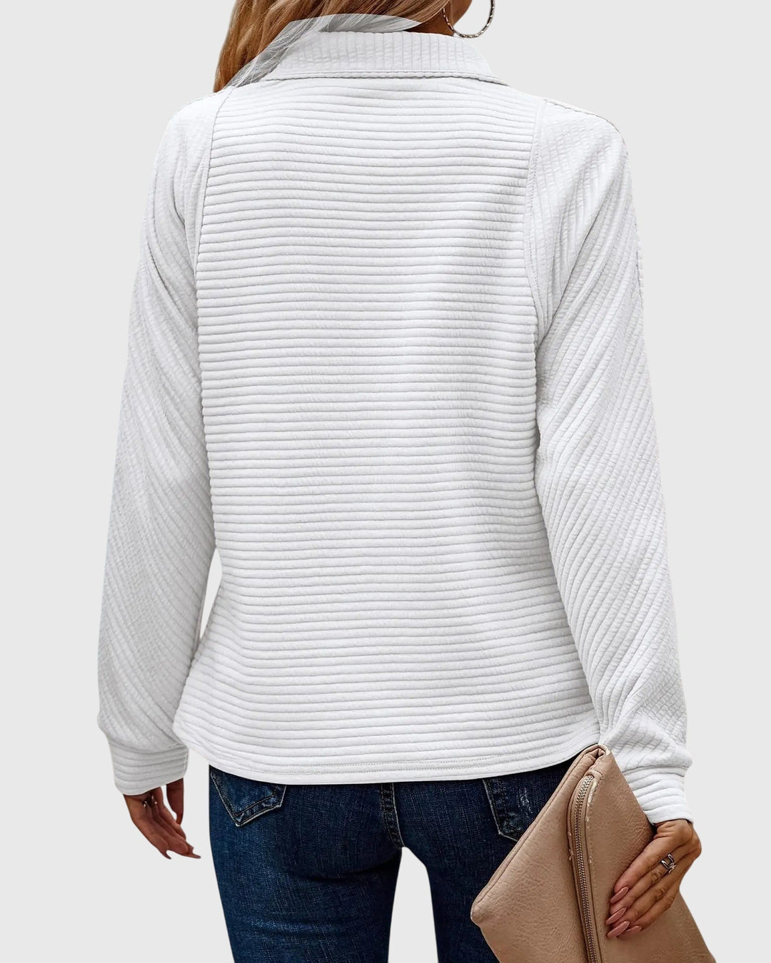 Emma & Rose knit zip-up sweater — women's winter knitwear