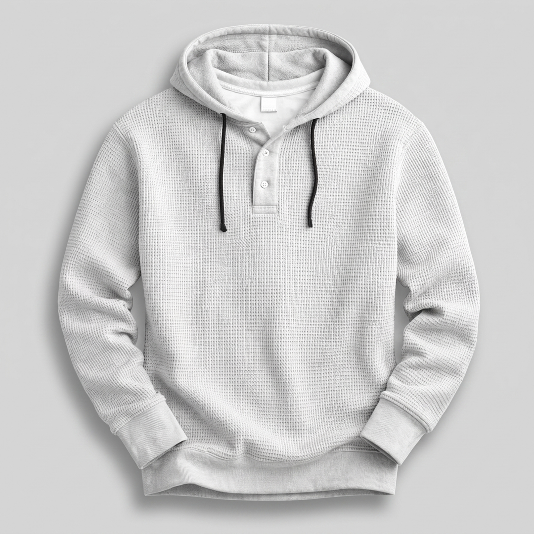 Adrian Classic and Modern Men's Hooded Sweater, view 3 - Elena Harper