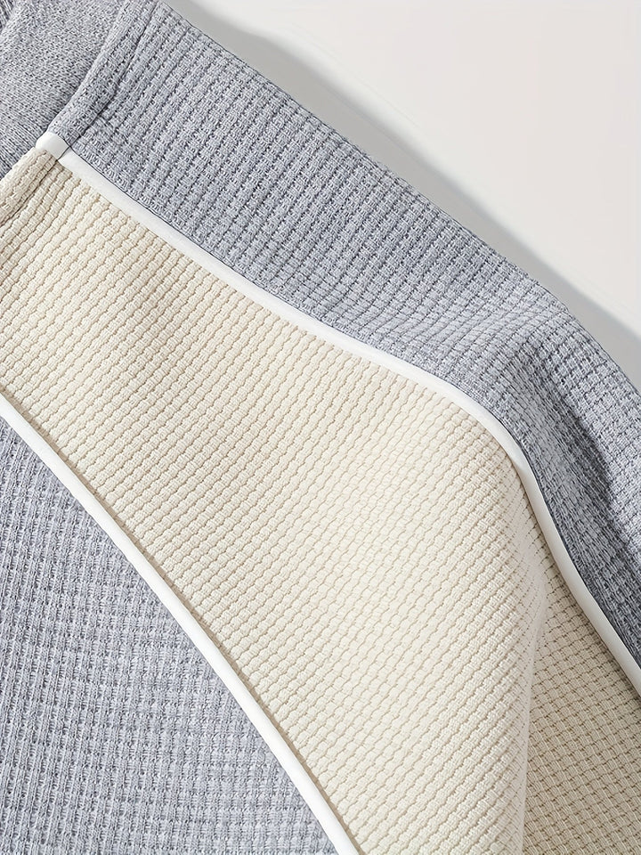 Sheldon Color-Block Round Neck Sweatshirt - Elena Harper