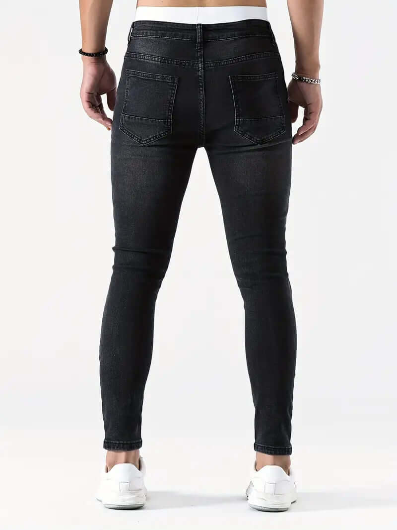 Men's Ripped Skinny Jeans, view 10 - Elena Harper