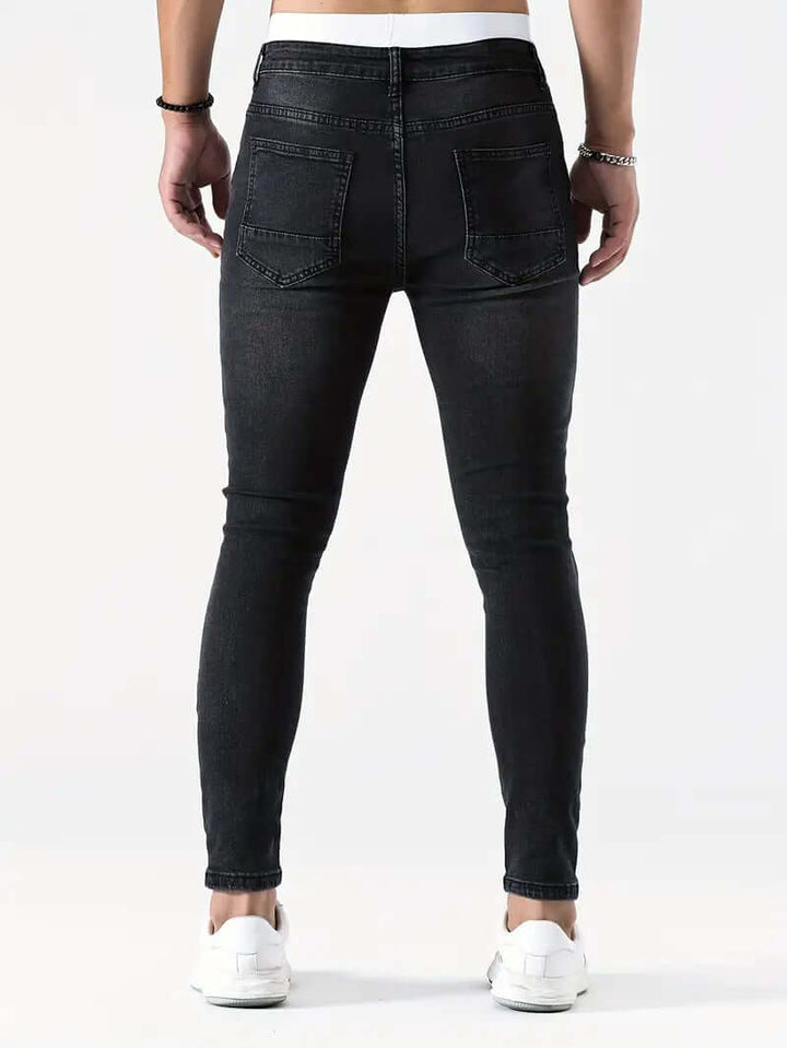 Men's Ripped Skinny Jeans, view 10 - Elena Harper