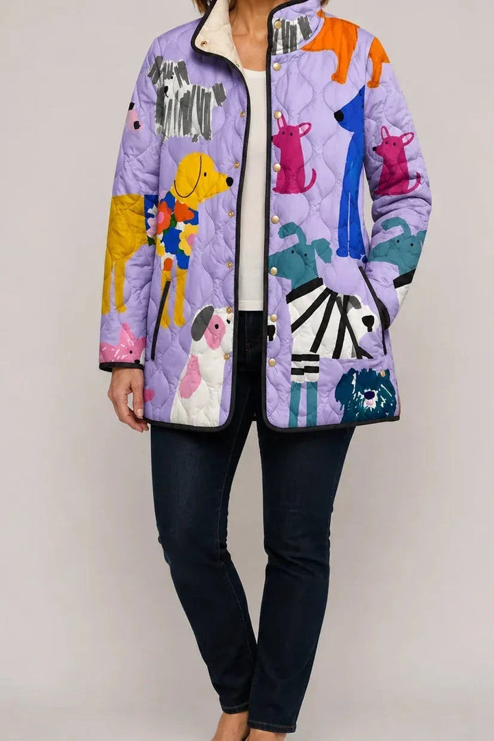 Lisa | Stylish and Comfortable Women's Puffer Jacket with Floral Pattern