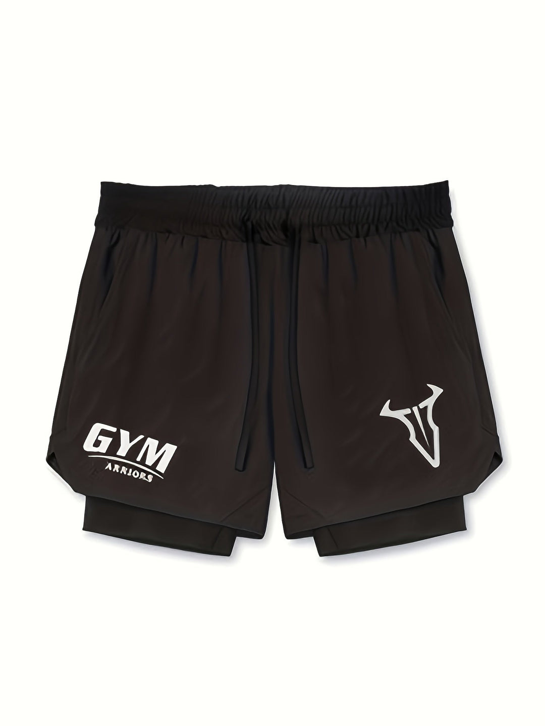 Men's Montarello 2-in-1 Sports Shorts with Compression Liner and Zipper Pocket