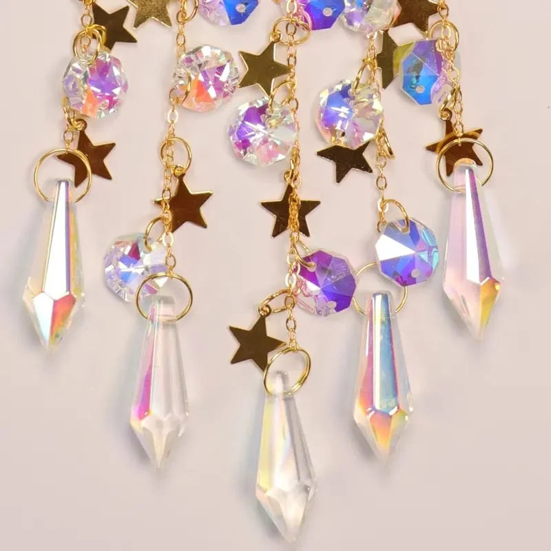 Glowcraft Sun and Moon Pendant Crystal Light Ornaments, view 2 - Elena Harper