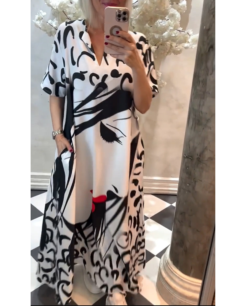 Haven Elegant Dress with Half Sleeves, view 4 - Elena Harper