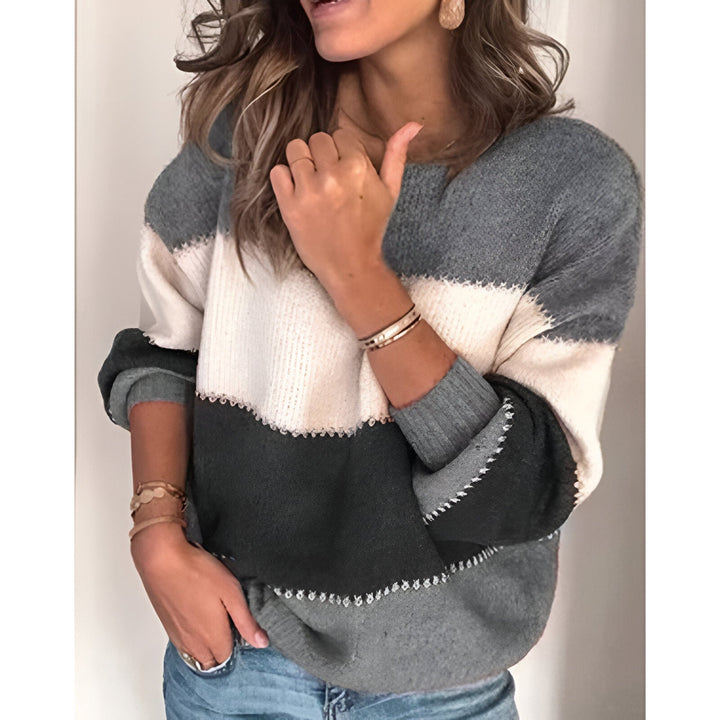 Isabeau - Oversized Striped Sweatshirt