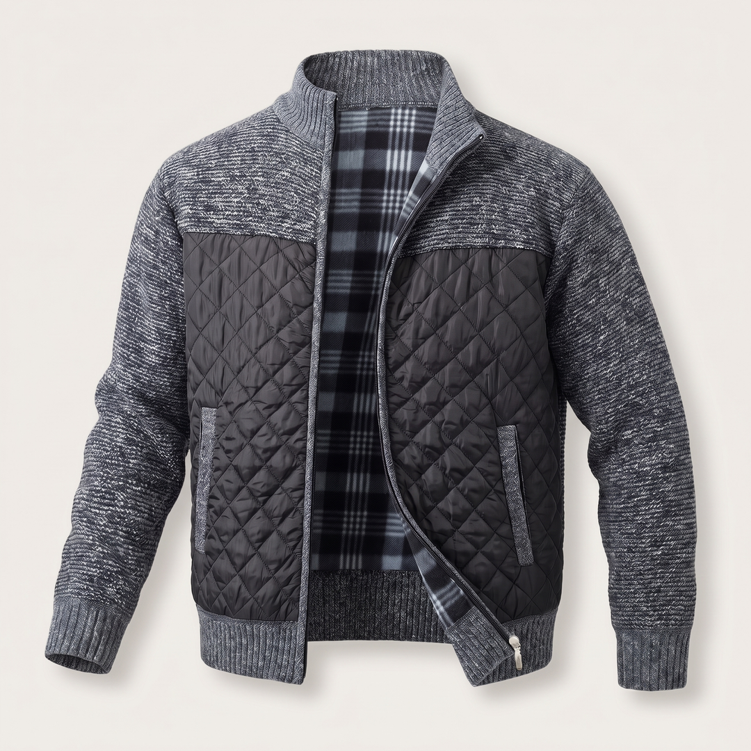 Maximilian | Elegant Quilted Jacket with Zipper