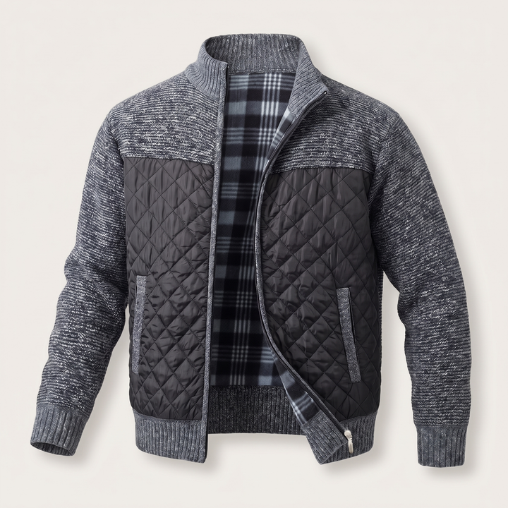 Maximilian | Elegant Quilted Jacket with Zipper