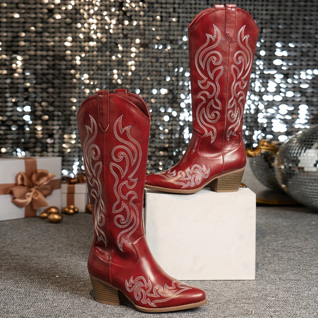 Elisa | Classic Western Cowboy Boots with Comfortable Calf Width