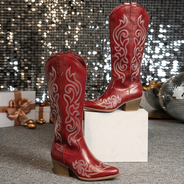 Elisa | Classic Western Cowboy Boots with Comfortable Calf Width