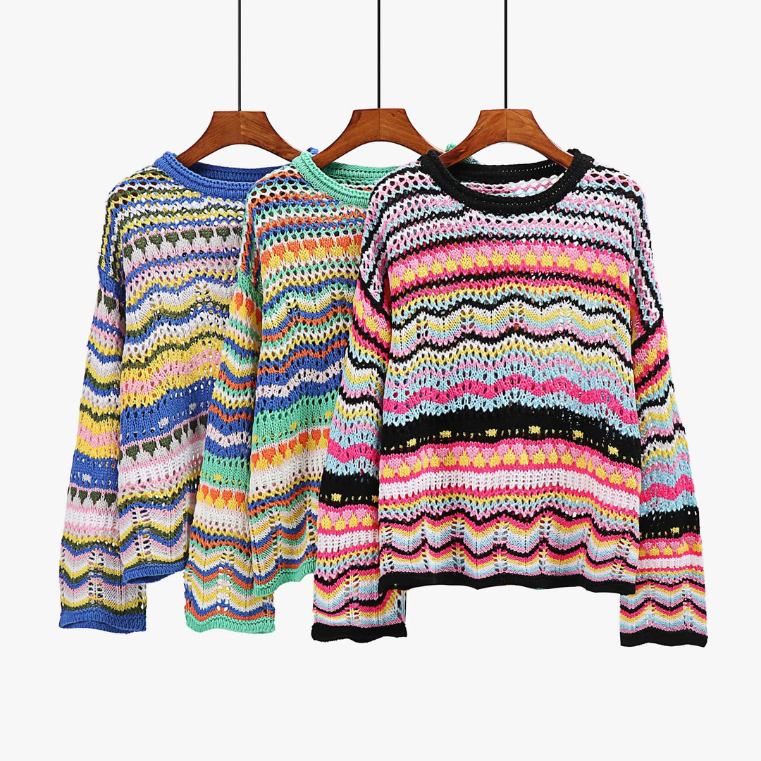 Women's Loose Stitch Knitted Jumper, view 9 - Elena Harper