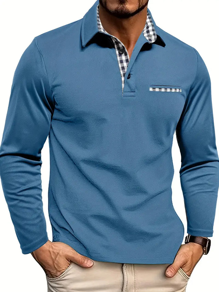 Chris | Men's Winter Long Sleeve Polo Shirt