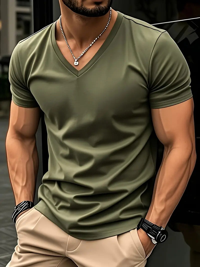 LAURENT MONACO | MEN'S V-NECK T-SHIRT