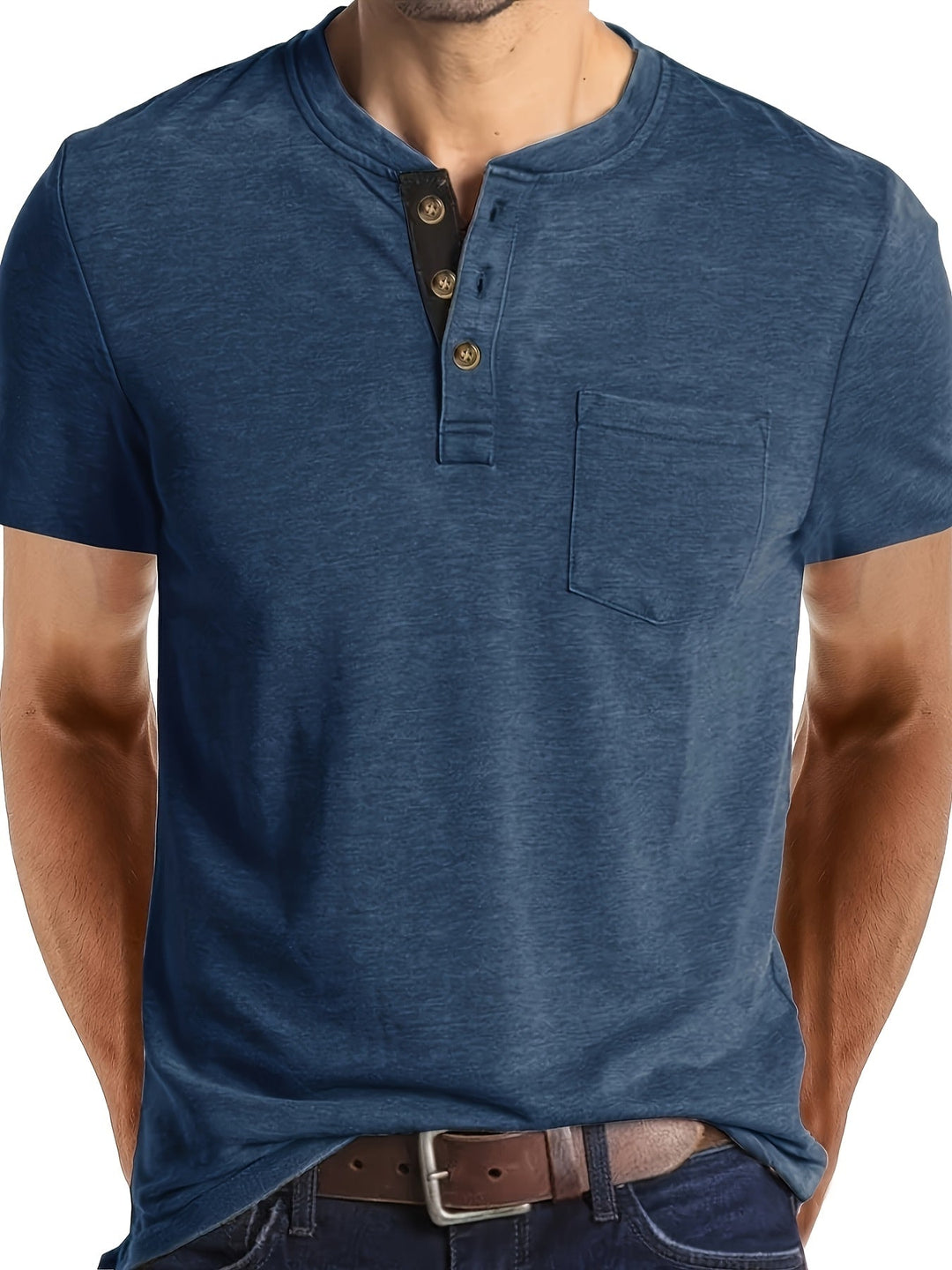 LAURENT MONACO | MEN'S HENLEY T-SHIRT