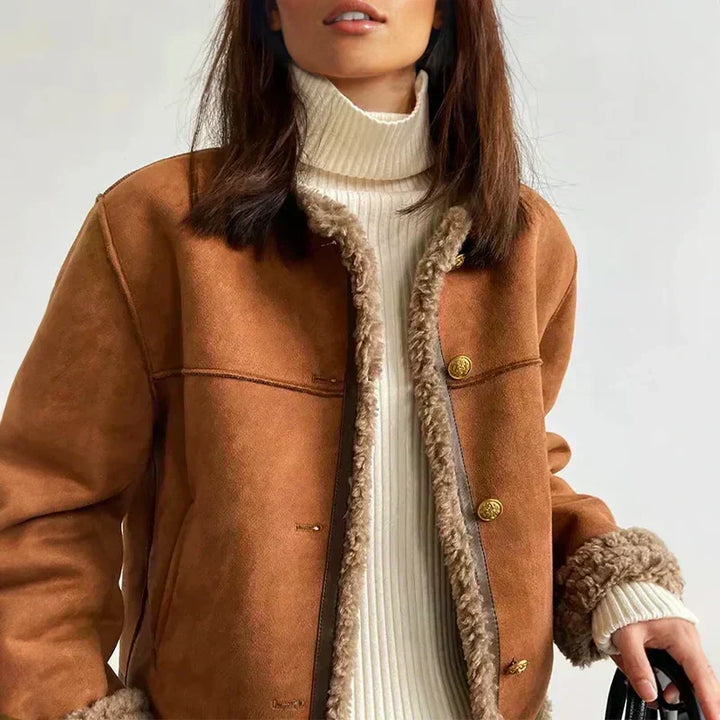 Addison Chic Faux Shearling Jacket - Elena Harper
