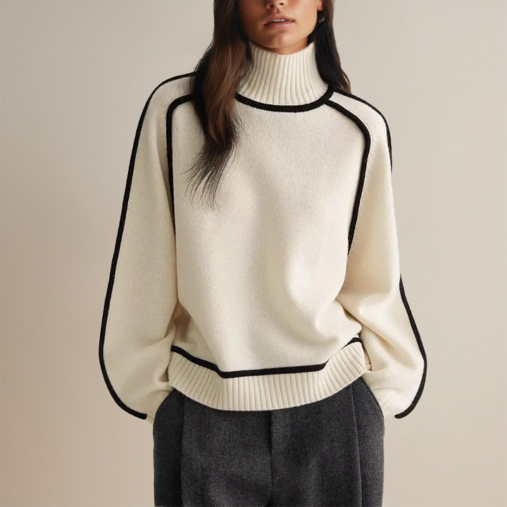 Refined Oversized Turtleneck Sweater for Women in Soft Knit
