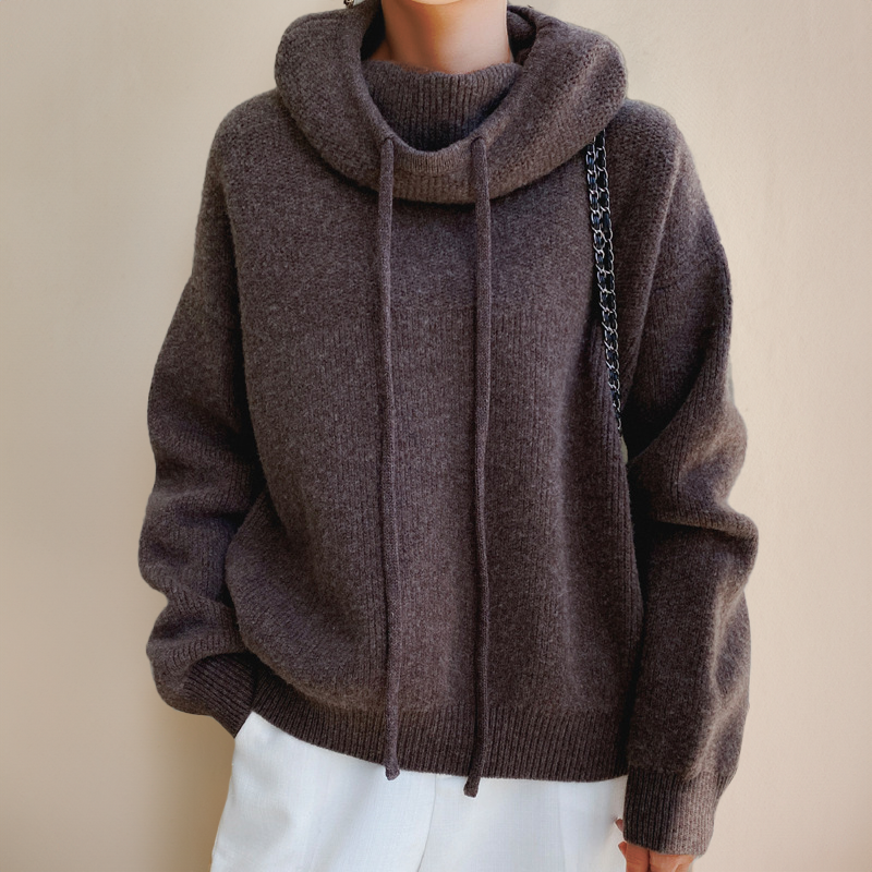 Analeia Cozy Wool Sweater, Warm Turtleneck., view 3 - Elena Harper