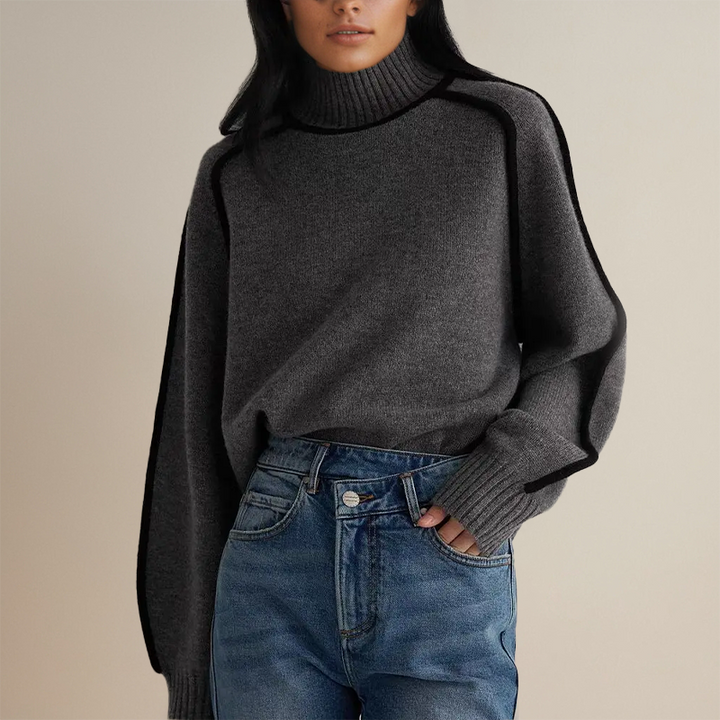 Refined Oversized Turtleneck Sweater for Women in Soft Knit