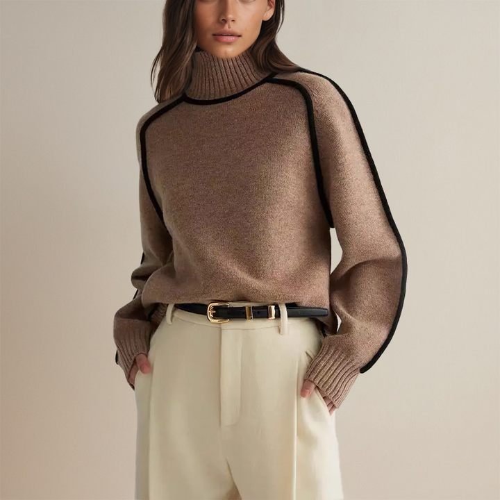 Refined Oversized Turtleneck Sweater for Women in Soft Knit
