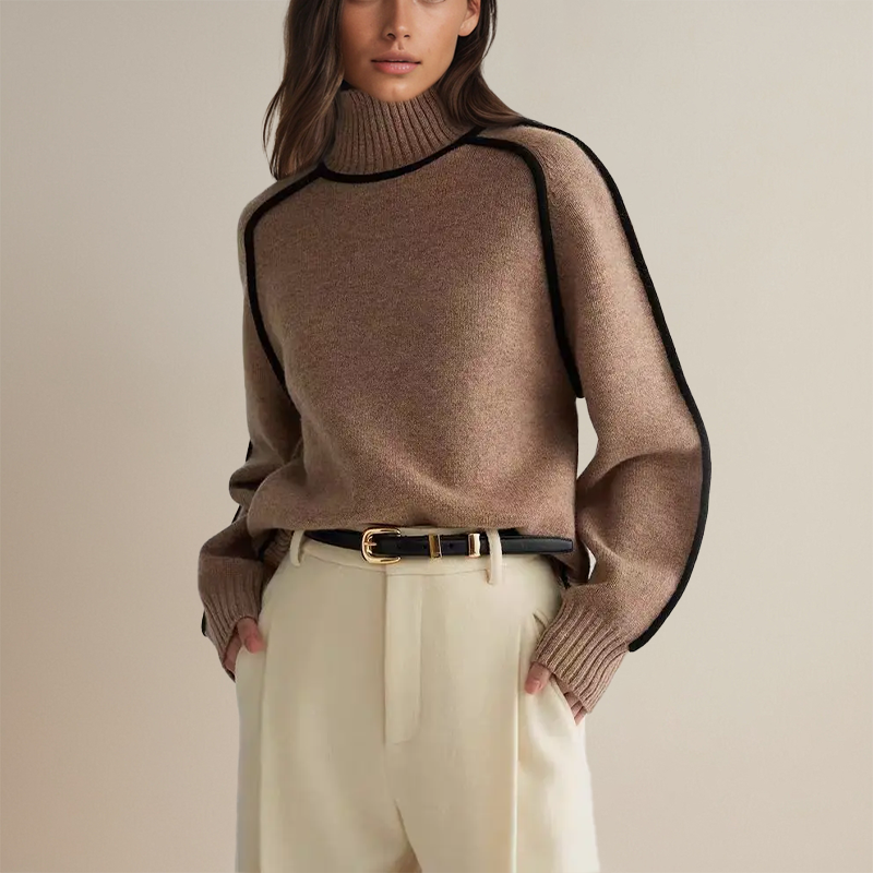 Emilie Turtleneck Sweater - Elena Harper