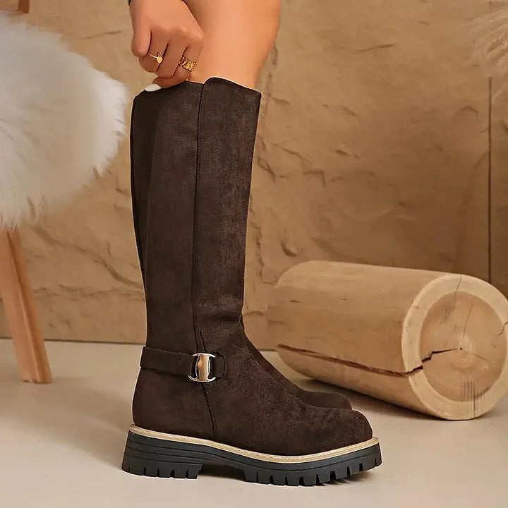 Dagny Women's Knee-High Boots with Block Heel, view 7 - Elena Harper