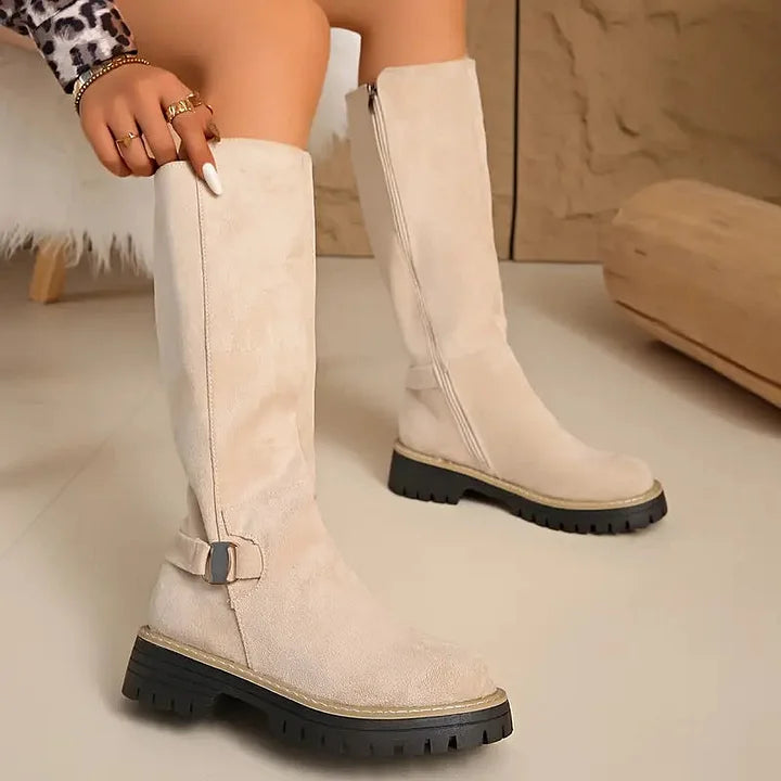 Dagny Women's Knee-High Boots with Block Heel, view 8 - Elena Harper