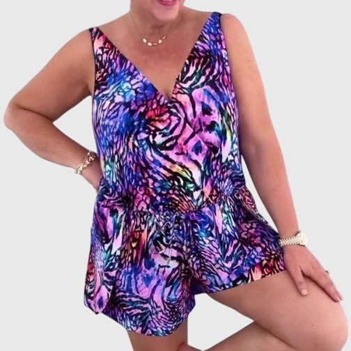 Elena - Elegant Swimwear Dress with V-Neck